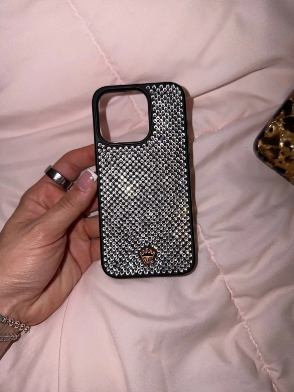Velvet Caviar Black Crystal Rhinestone Phone Case